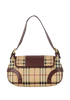 Haymarket Check Buckle Shoulder Bag, £250, Handbags, Beige/Brown, Canvas, Back view